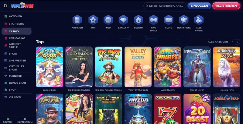 Entdecken Sie das Viperwin Casino - Erfahren Sie alles über den exklusiven Bonus - overview